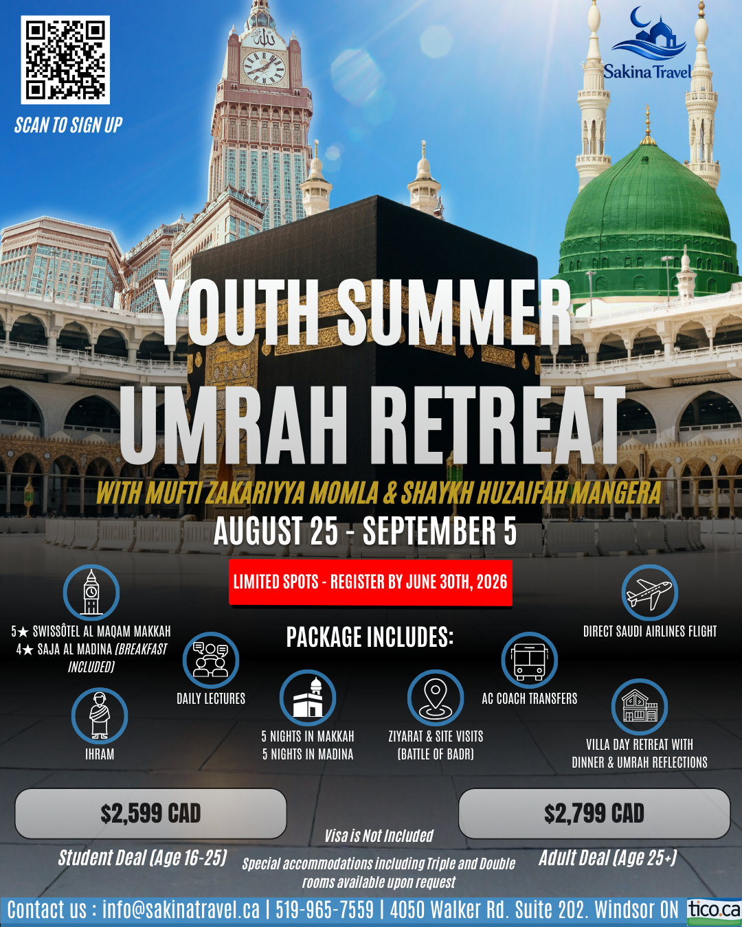Youth Summer Umrah Retreat Poster
